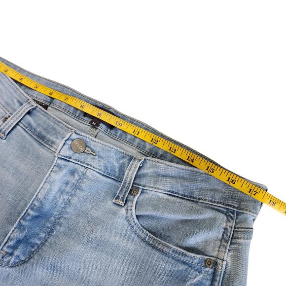 NYDJ Womens Chloe Side Vented Hem Capri Stretch Denim Jeans Size 14 Easley Blue - Picture 11 of 14